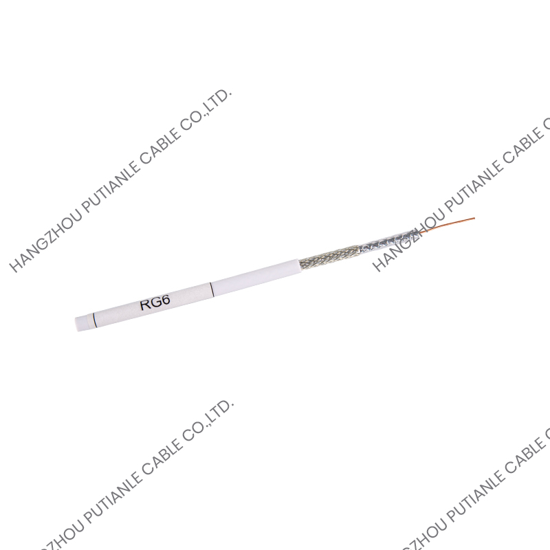 RG6 Simple Installation Outer Conductor 75 OHM Braiding Cable